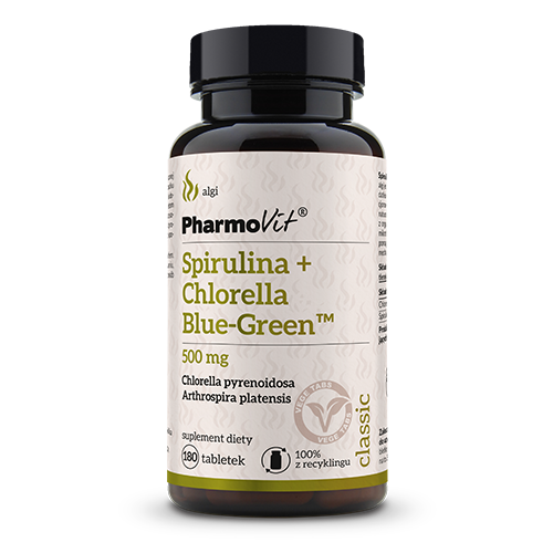 Spirulina+Chlorella Blue-Green™ 500 mg 180 tabl PV