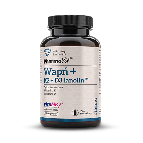WAPŃ+K2+D3 lanolina™ 120 KAPS I CLASSIC